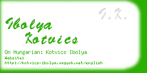 ibolya kotvics business card